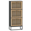 Gabinete de zapatos Vidaxl 52x25x120 cm de madera propiedad de madera negra
