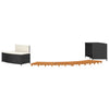 Vidaxl Hotub-bombouw Poly Rattan e Acaciahout Solid Black