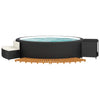 Vidaxl Hotub-bombouw Poly Rattan e Acaciahout Solid Black