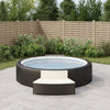 Vidaxl Spa Benches con cuscini 2 St Poly Rattan Nero