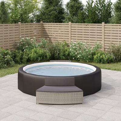 Vidaxl Spa Benches con cuscini 2 St Poly Rattan Grey