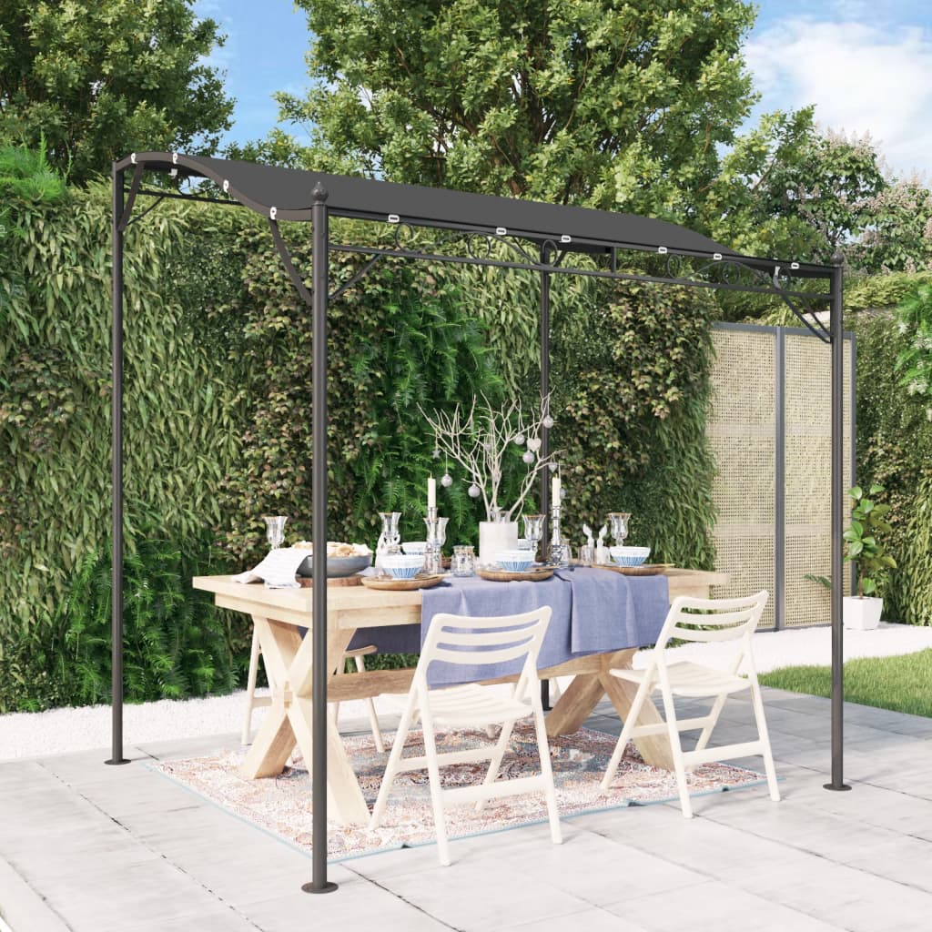 Vidaxl Luifel 2x2,3 m 180 g m² tessuto e antracite in acciaio -colorato