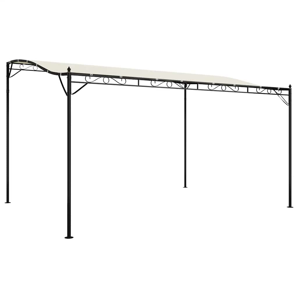 Vidaxl Luifel 4x3 m 180 g m² tessuto e crema in acciaio