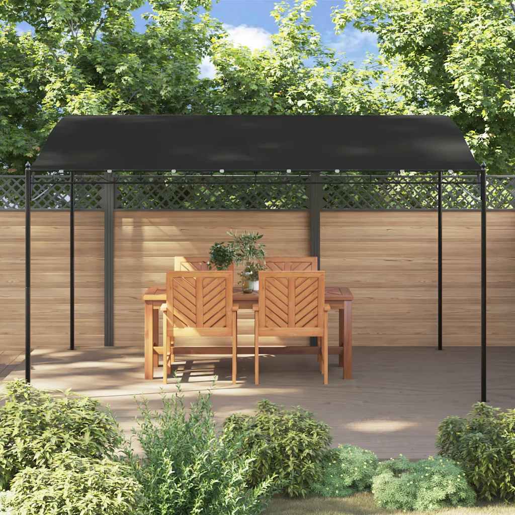 Vidaxl Luifel 4x3 m 180 g m² tessuto e antracite in acciaio