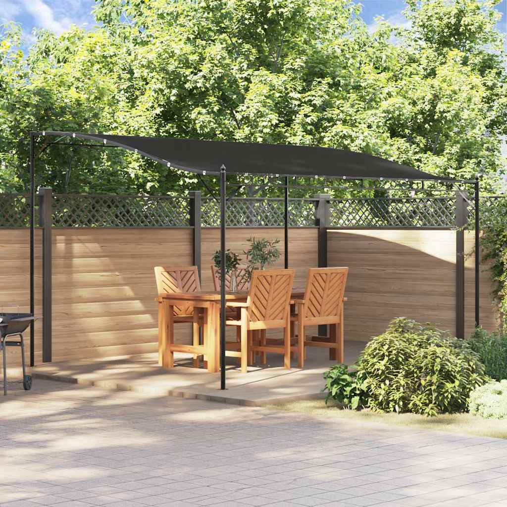 Vidaxl Luifel 4x3 m 180 g m² tessuto e antracite in acciaio