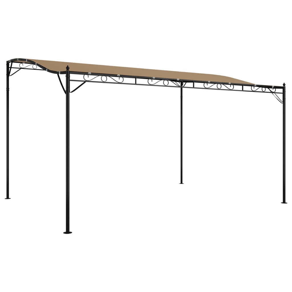 Vidaxl Luifel 4x3 m 180 g m² tessuto e taupe in acciaio