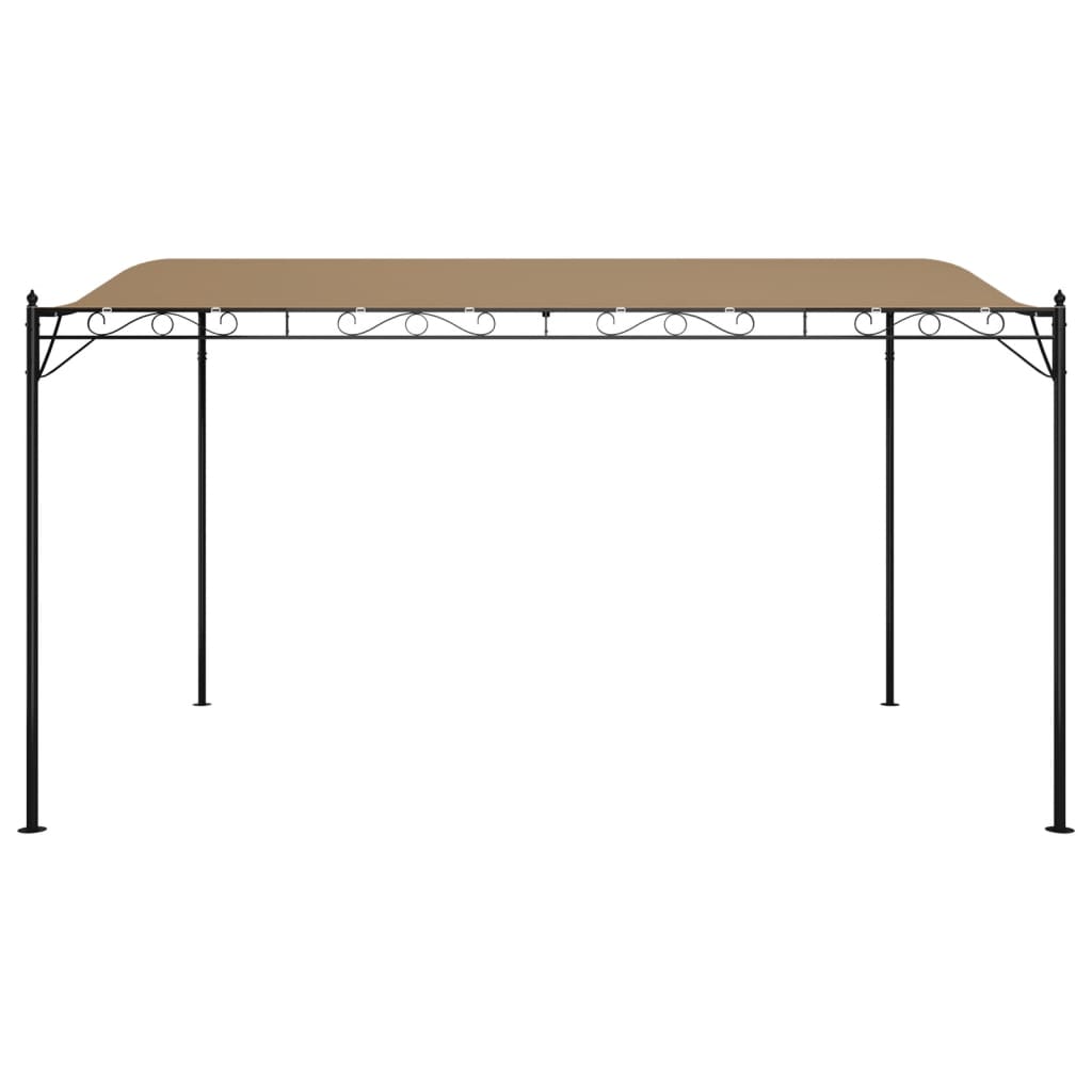 Vidaxl Luifel 4x3 m 180 g m² tessuto e taupe in acciaio
