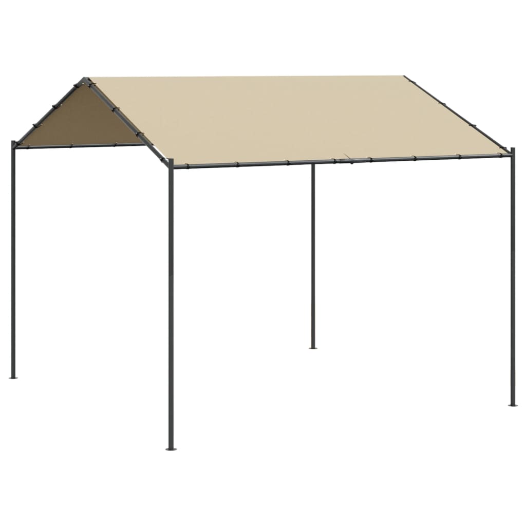 Vidaxl Garden Pavilion 4x4 m Acciaio e tessuto beige