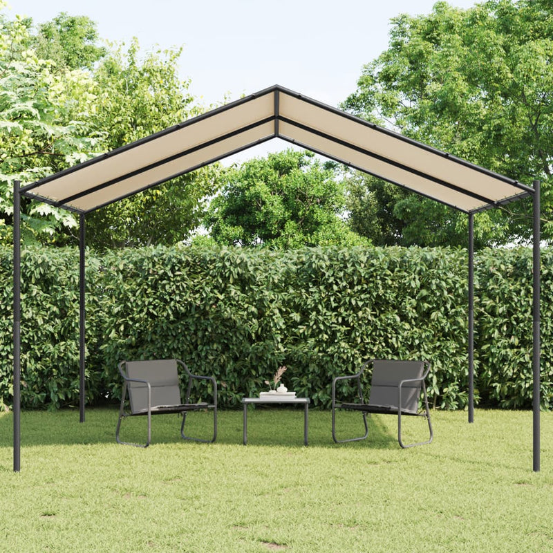 Vidaxl Garden Pavilion 4x4 m Acciaio e tessuto beige
