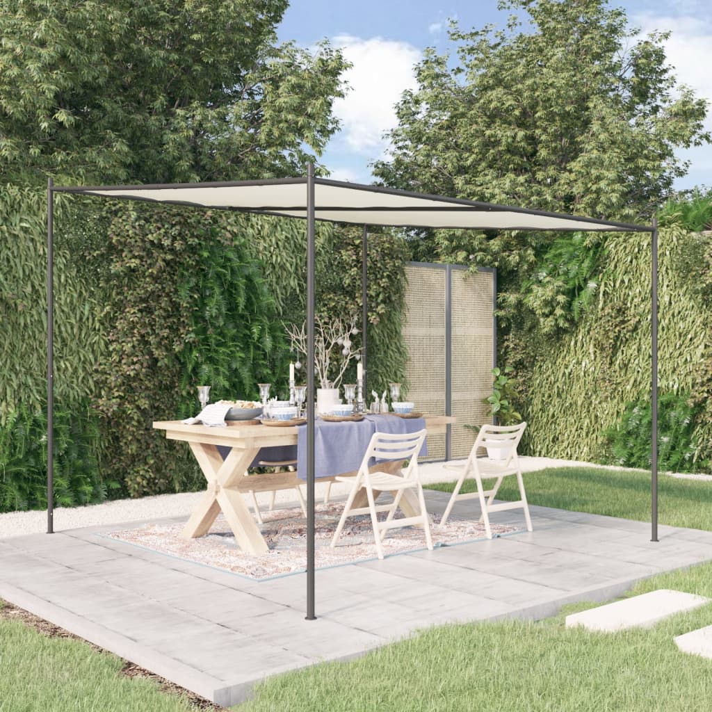 Vidaxl Arbor 3x3 m 180 g m² tessuto e bianco acciaio