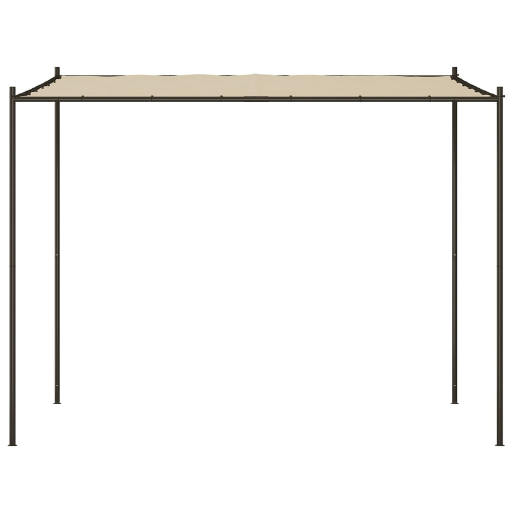 Vidaxl Arbor 3x3 m 180 g m² tessuto e beige in acciaio