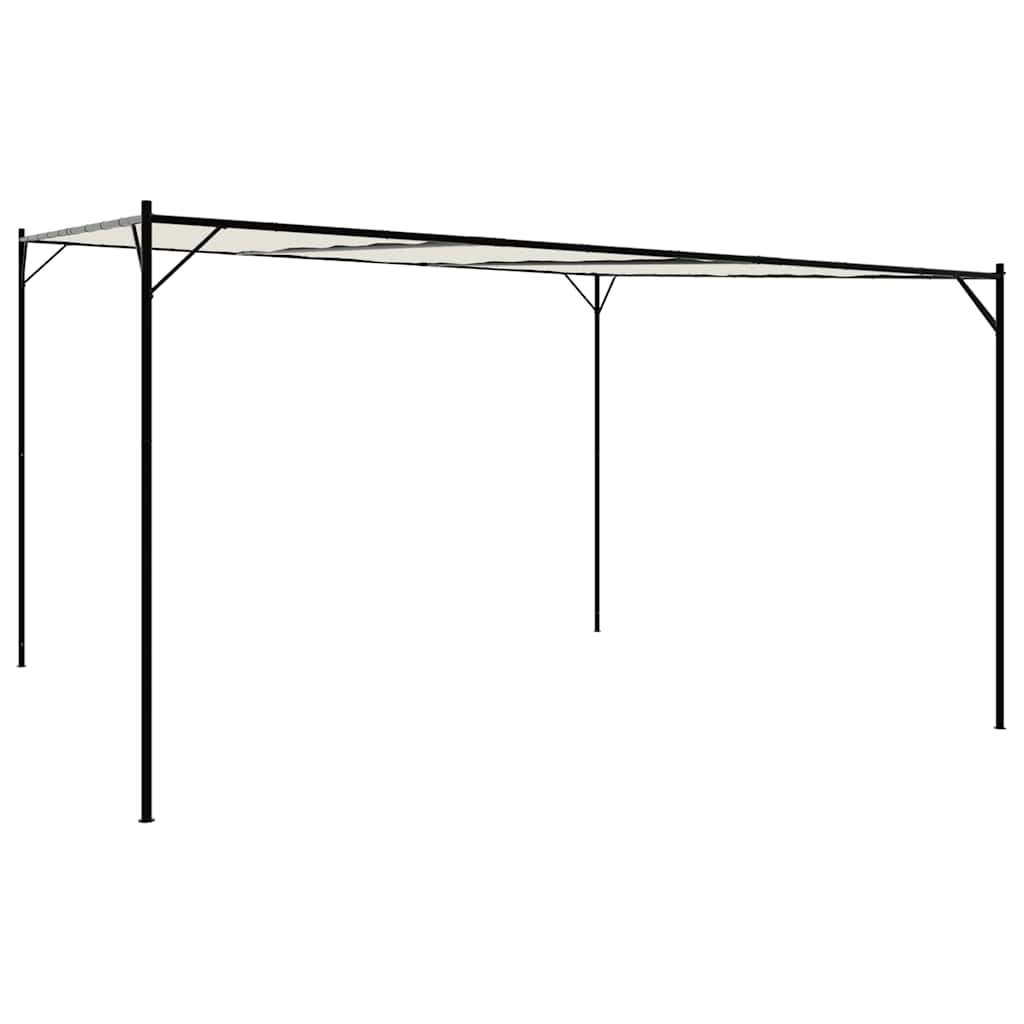 Vidaxl Arbor 4x4 m 180 g m² tessuto e bianco acciaio