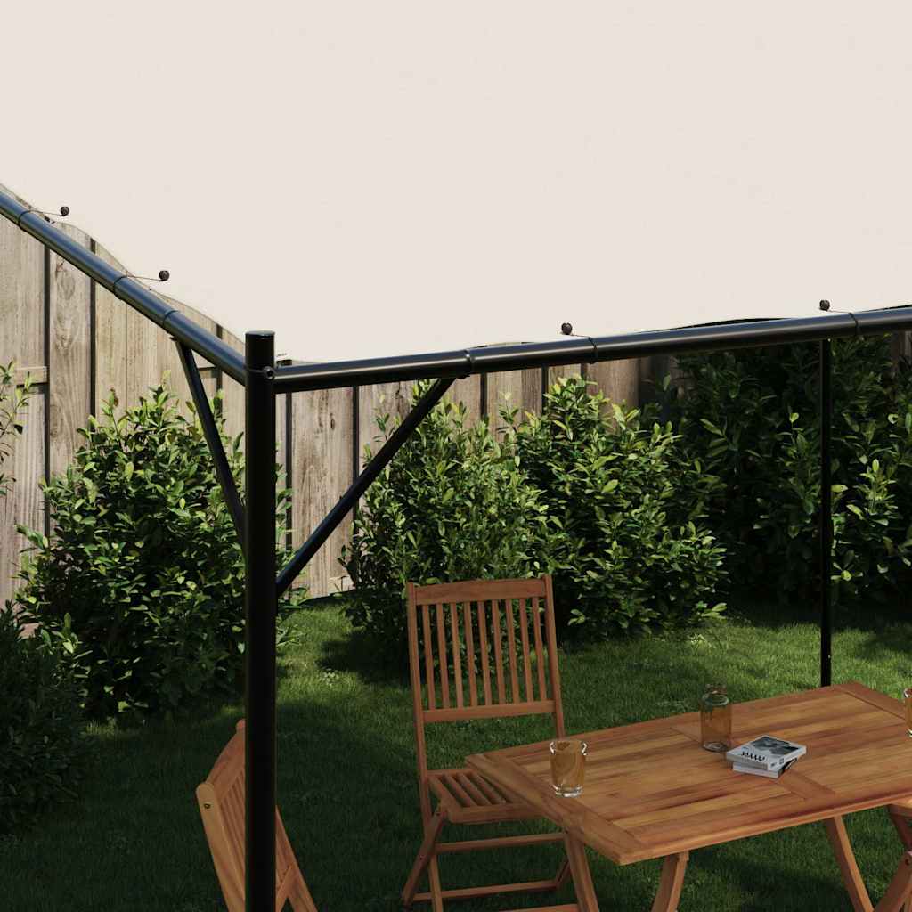 Vidaxl Arbor 4x4 m 180 g m² tessuto e bianco acciaio
