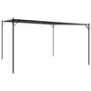 Vidaxl Arbor 4x4 m 180 g m² tessuto e antracite in acciaio