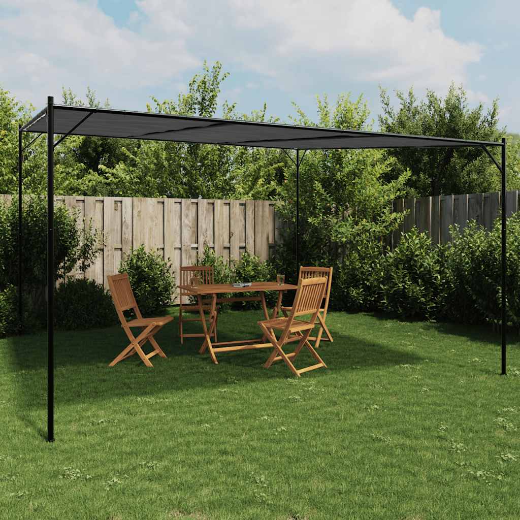 Vidaxl Arbor 4x4 m 180 g m² tessuto e antracite in acciaio