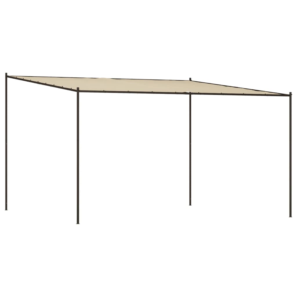 Vidaxl Arbor 4x4 m 180 g m² tessuto e beige in acciaio