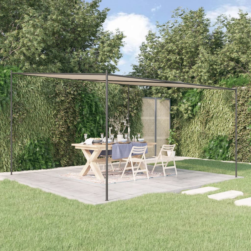 Vidaxl Arbor 4x4 m 180 g m² tessuto e beige in acciaio