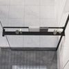 Vidaxl doccia per camminata -in doccia muro 90 cm in alluminio nero