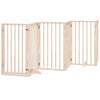 Vidaxxl puerta para perros con puerta plegable 6 paneles 300 cm madera de álamo