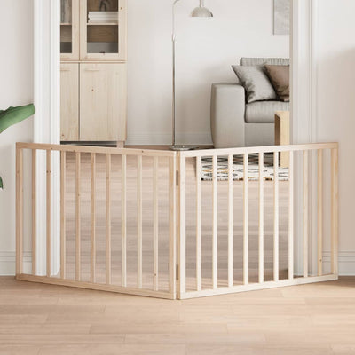 Vidaxl Dog Fence Plegable 2 paneles de 160 cm de madera de álamo