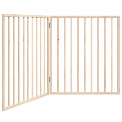Vidaxl Dog Fence Plegable 2 paneles de 160 cm de madera de álamo