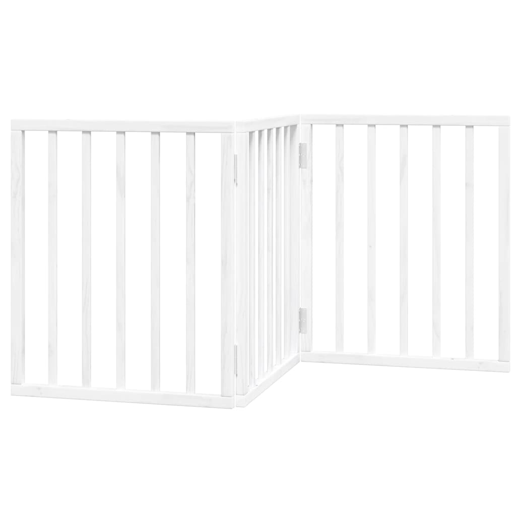 Vidaxx puerta para perros plegable 3 paneles 150 cm madera de álamo blanco