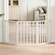 Vidaxx puerta para perros plegable 3 paneles 150 cm madera de álamo blanco