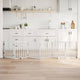 Vidaxx puerta para perros plegable con puerta 6 paneles 300 cm madera de álamo blanco