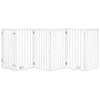 Vidaxl Dog Fence pieghevole con porta 6 pannelli 300 cm Populierwood bianco