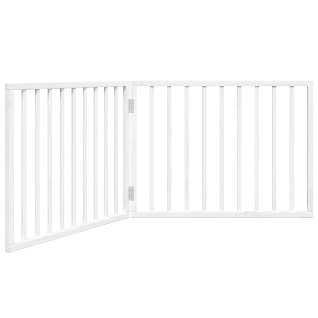 Vidaxl Dog Fence Cropeble 2 pannelli 160 cm Poplar Bianco