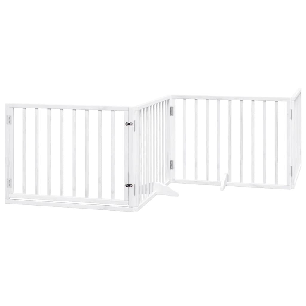 Vidaxl Dog Fence Colpobile con porta 4 pannelli 320 cm PopulierHout White