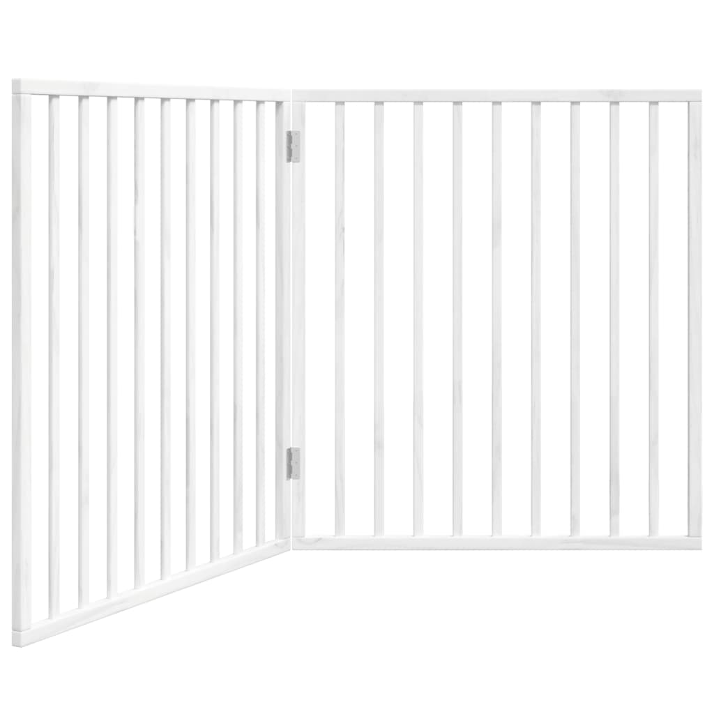 Vidaxl Dog Fence Cropeble 2 pannelli 160 cm Poplar Bianco