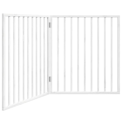 Vidaxl Dog Fence Plegable 2 paneles de 160 cm de madera de álamo blanco