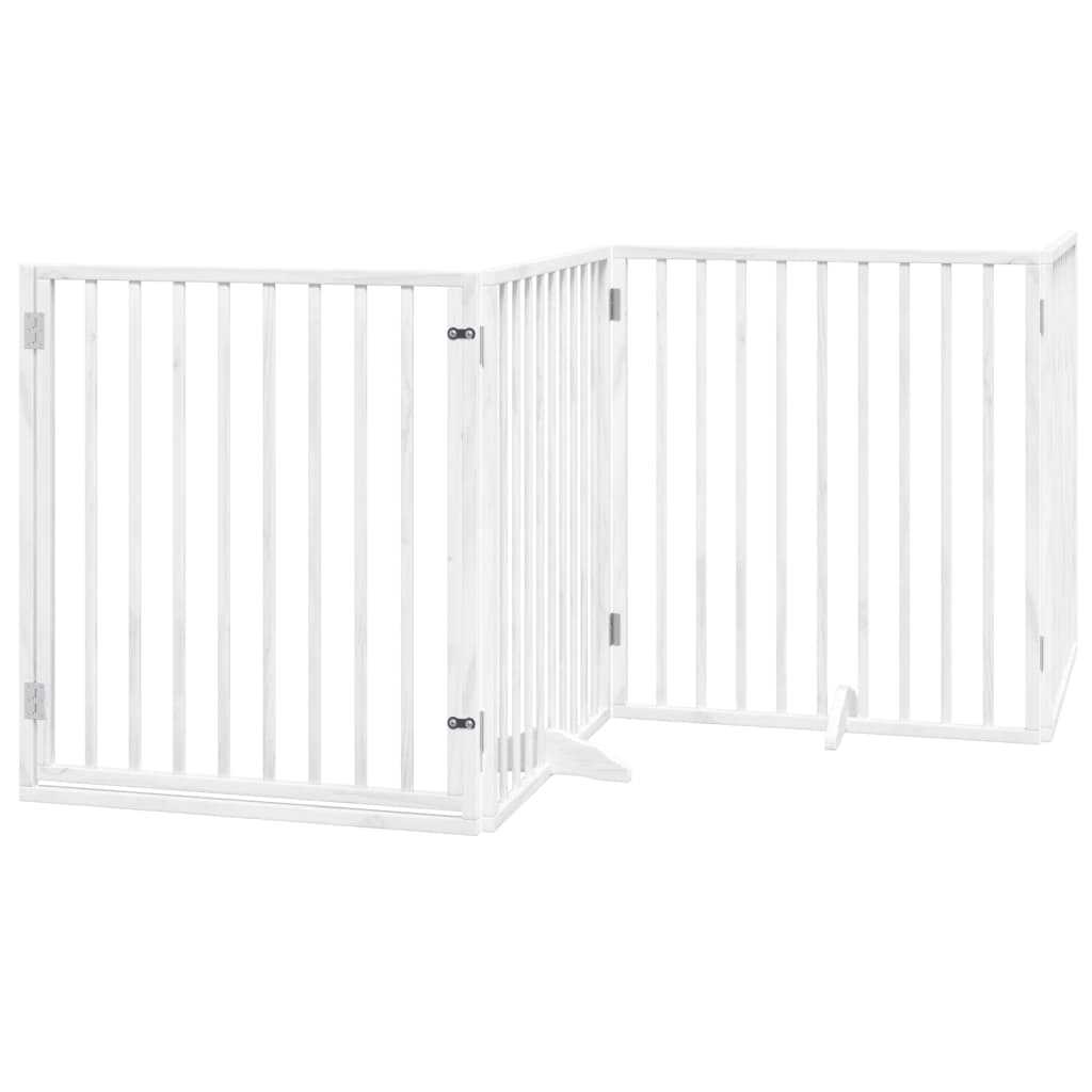 Vidaxl Dog Fence Colpobile con porta 4 pannelli 320 cm PopulierHout White