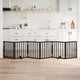 Vidaxx puerta para perros plegable 6 paneles 300 cm madera de álamo negro