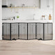 Vidaxx puerta para perros plegable 6 paneles 300 cm madera de álamo negro