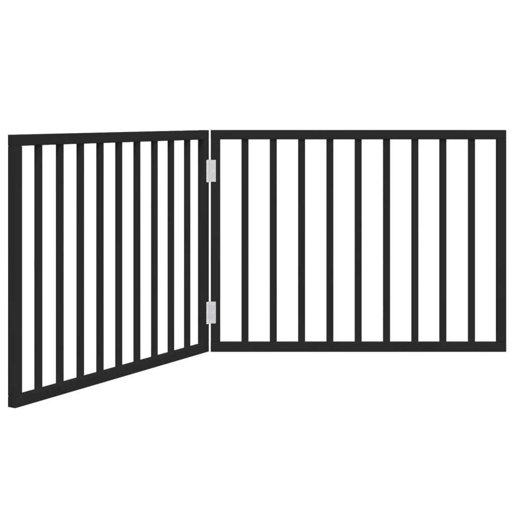 Vidaxl Dog Fence Plegable 2 paneles 160 cm Populierhout Negro