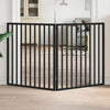 Vidaxl Dog Fence Collapsible 2 pannelli 160 cm Populierhout Nero