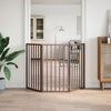 Vidaxl Dog Fence Collapsible 3 pannelli 150 cm Poplar marrone