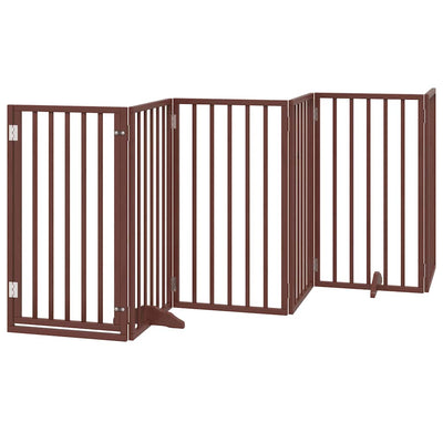 Vidaxl Dog Fence Plegable 6 paneles 300 cm Populier Wood Brown