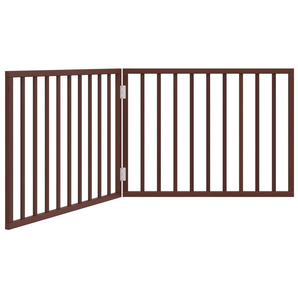 Vidaxl Dog Fence Plegable 2 paneles de 160 cm de madera de álamo marrón