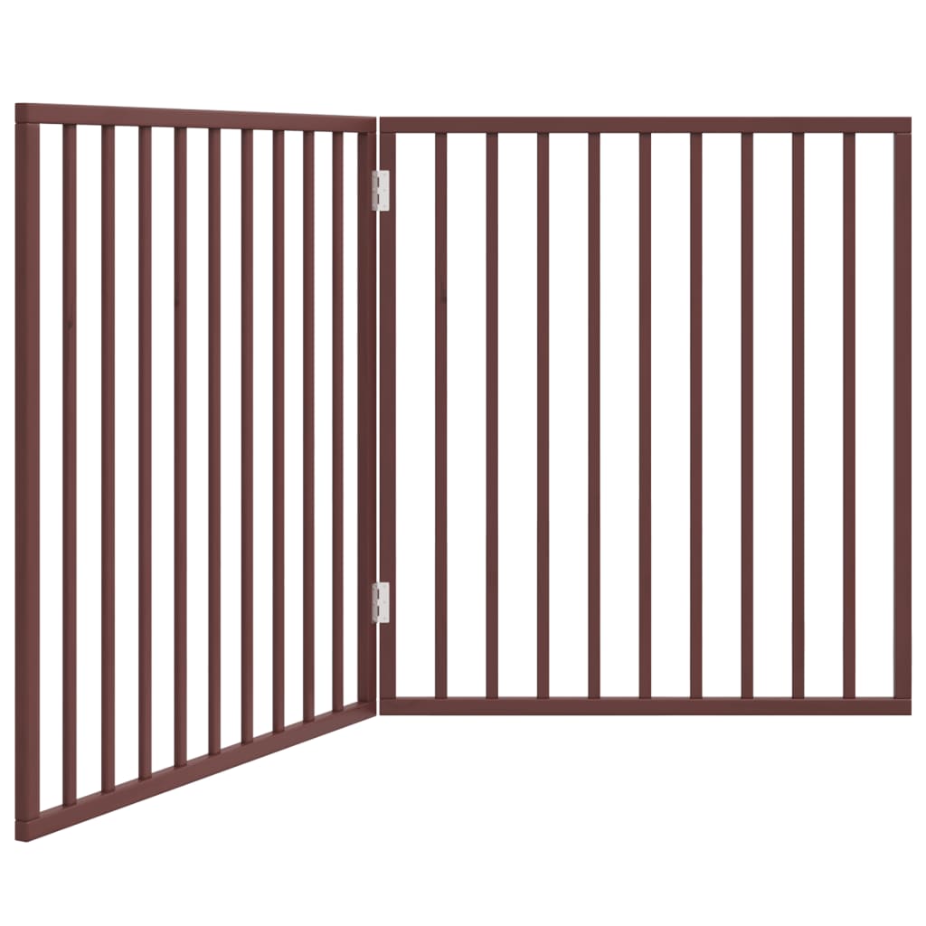 Vidaxl Dog Fence Collapsible 2 pannelli 160 cm Poplar marrone