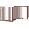 Vidaxl Dog Fence Colpottibile 4 pannelli 320 cm Poplar marrone