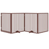 Vidaxl Dog Fence Colpottibile 4 pannelli 320 cm Poplar marrone