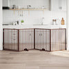 Vidaxl Dog Fence Colpottibile 4 pannelli 320 cm Poplar marrone