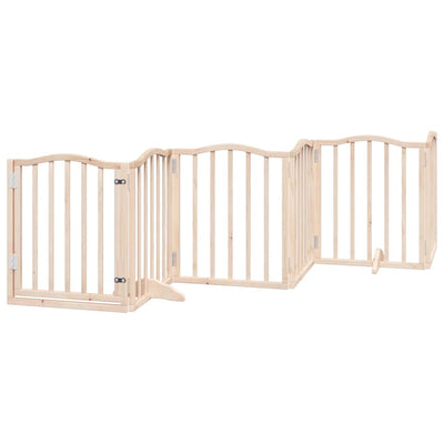 Vidaxx puerta para perros plegable 6 paneles 300 cm madera de álamo