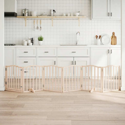 Vidaxx puerta para perros plegable 6 paneles 300 cm madera de álamo