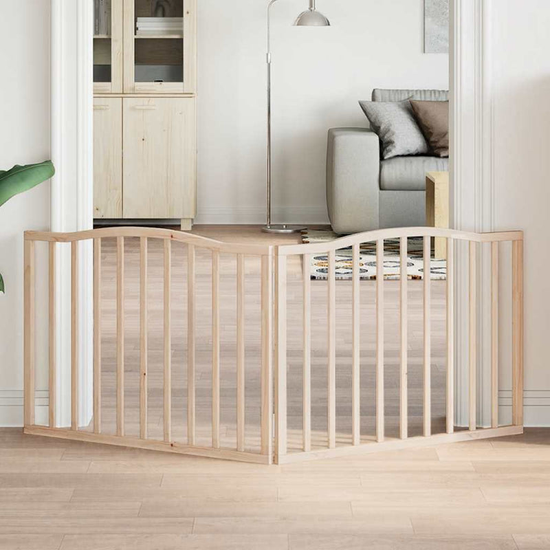 Vidaxl Dog Fence Plegable 2 paneles de 160 cm de madera de álamo