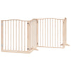 Vidaxl Cercado de perros plegable con puerta 4 paneles 320 cm de madera de álamo