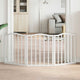 Vidaxl Dog Fence Plegable 3 paneles de 150 cm de madera de álamo de 150 cm blanco